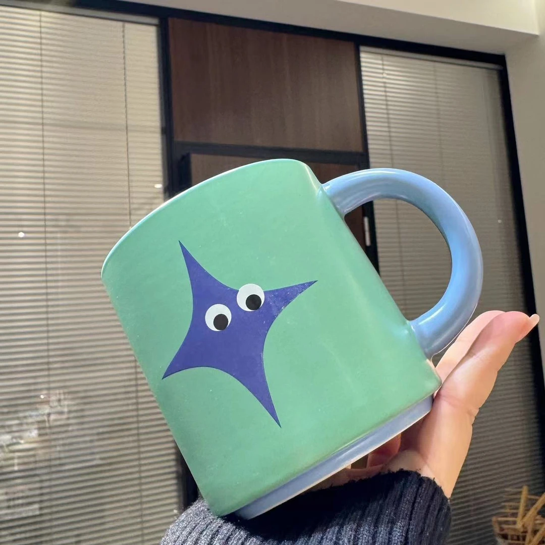 【东泰】出口高货 蓝色星星陶瓷杯