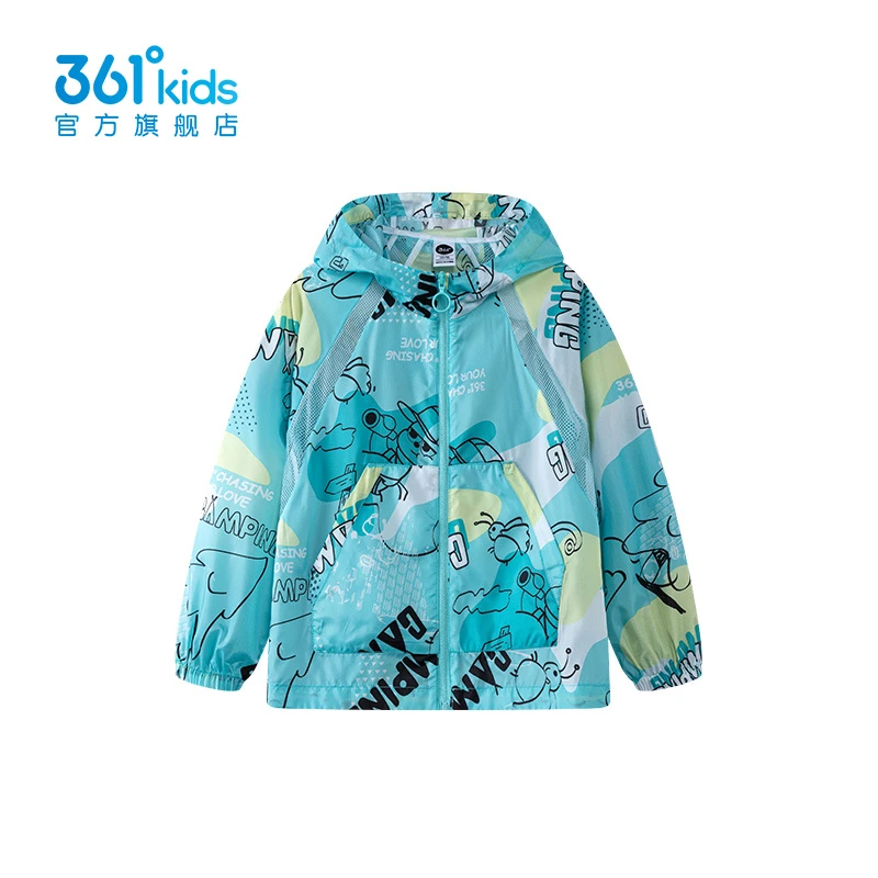 361°【商场同款】童装男童梭织薄外套2024年夏季小童新款外套