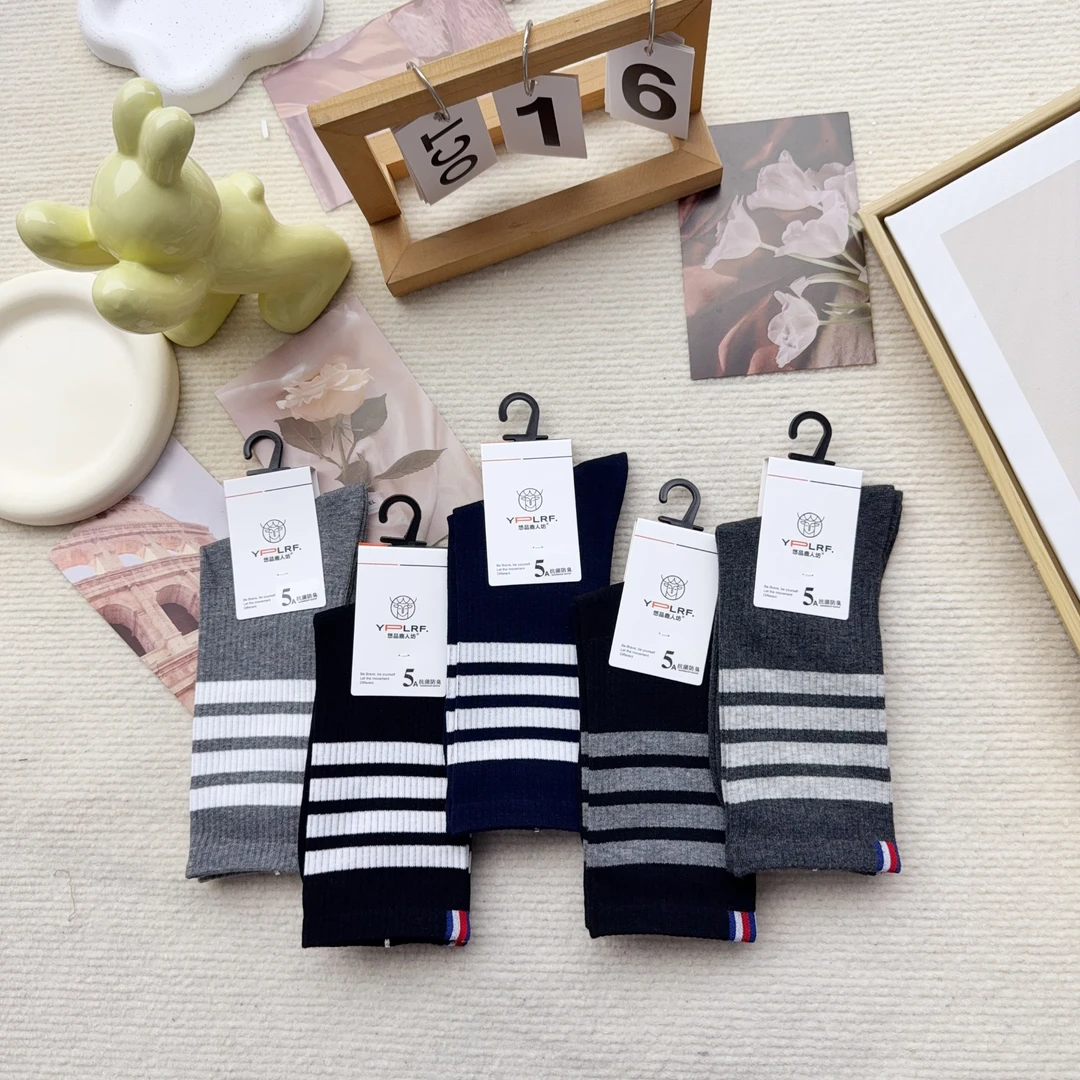 L9B05-12 十双男袜休闲简约时尚中筒袜