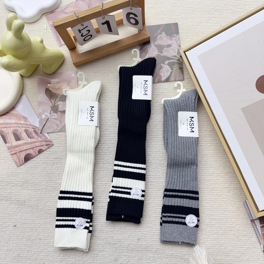S001-125-三双女袜秋冬保暖时尚小腿袜