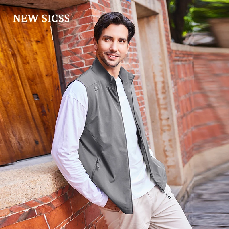 新瑟士品牌官方正品男款男士高档休闲运动单马甲新款爆款洋气户外