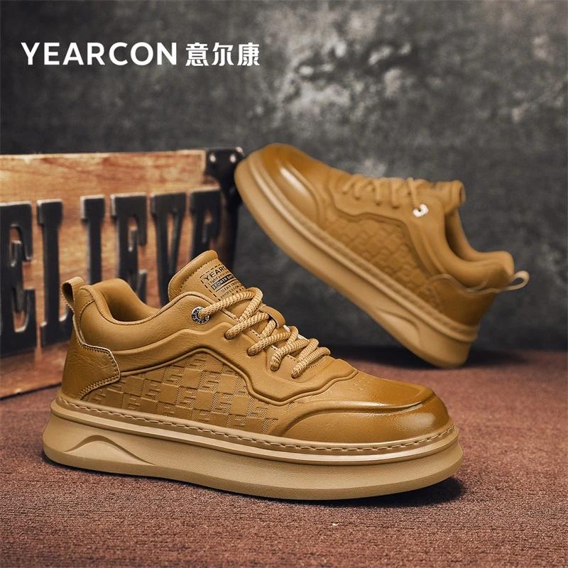 YEARCON/意尔康男鞋低帮板鞋时尚休闲鞋厚底增高鞋子男款运动鞋潮