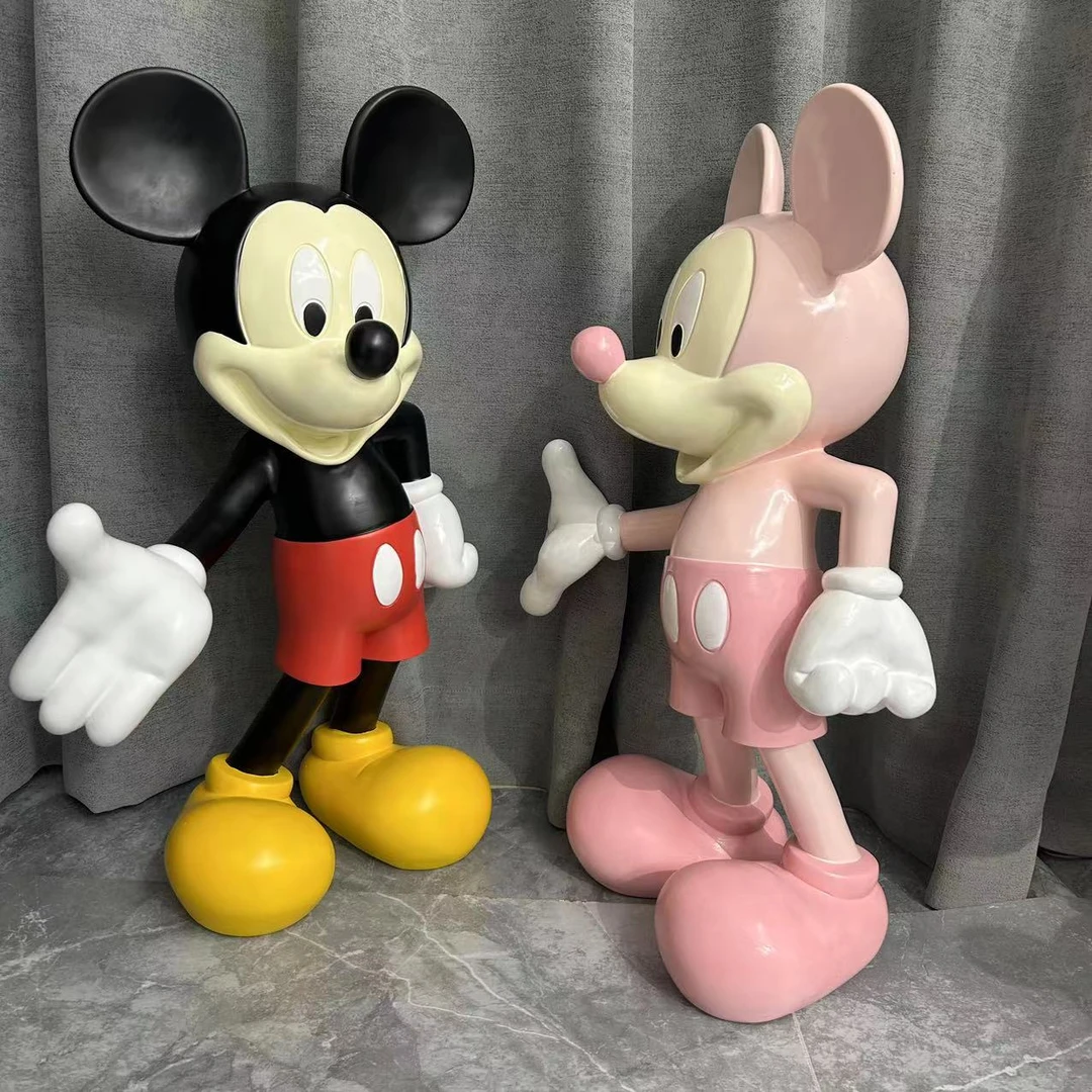 创意轻奢风卡通米奇摆件玄关客厅电视柜落地大摆件米老鼠公仔饰品