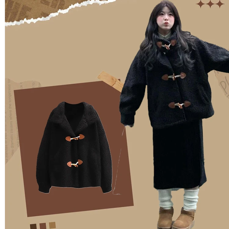 韩版毛呢外套胖mm大码老钱风衣服女装女士外套款秋冬外套秋冬大衣