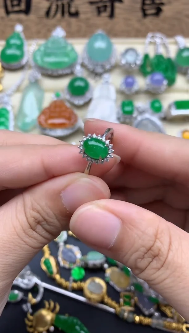 【闪购商品】翡翠戒指18K金镶嵌463-中国好珍宝