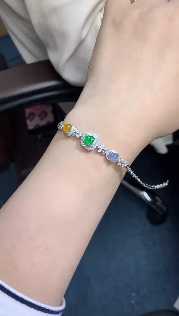 【闪购商品】翡翠手串18K金镶嵌664-中国好珍宝