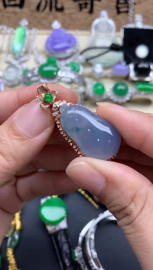 【闪购商品】翡翠颈饰18K金镶嵌618-中国好珍宝