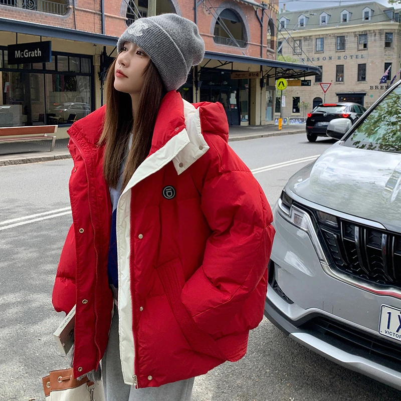 加厚羽绒服女冬季面包服2024新款休闲时尚设计感超好看70绒厚外套