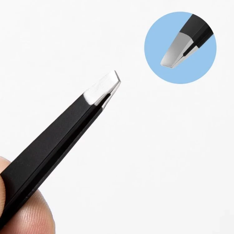 女士修眉平口镊子拔毛钳神器修眉夹眉毛假睫毛夹子工具拔腿毛通用