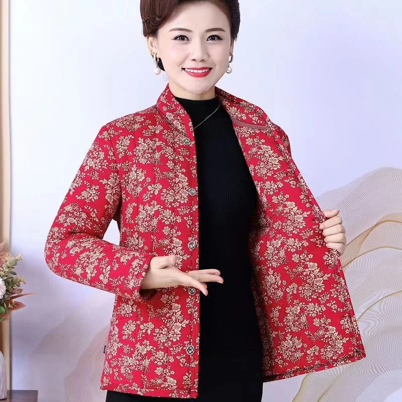 中老年 棉袄 妈妈棉袄 花棉袄