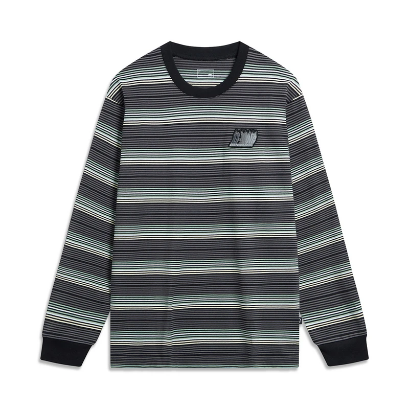 LI-NING/李宁男子滑板系列宽松舒适时尚简约短袖T恤文化衫AHST719