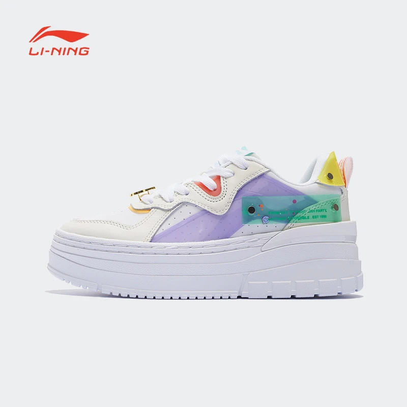 李宁板鞋女惟吾pro联名休闲鞋女秋季新款时尚小白鞋AGCS198