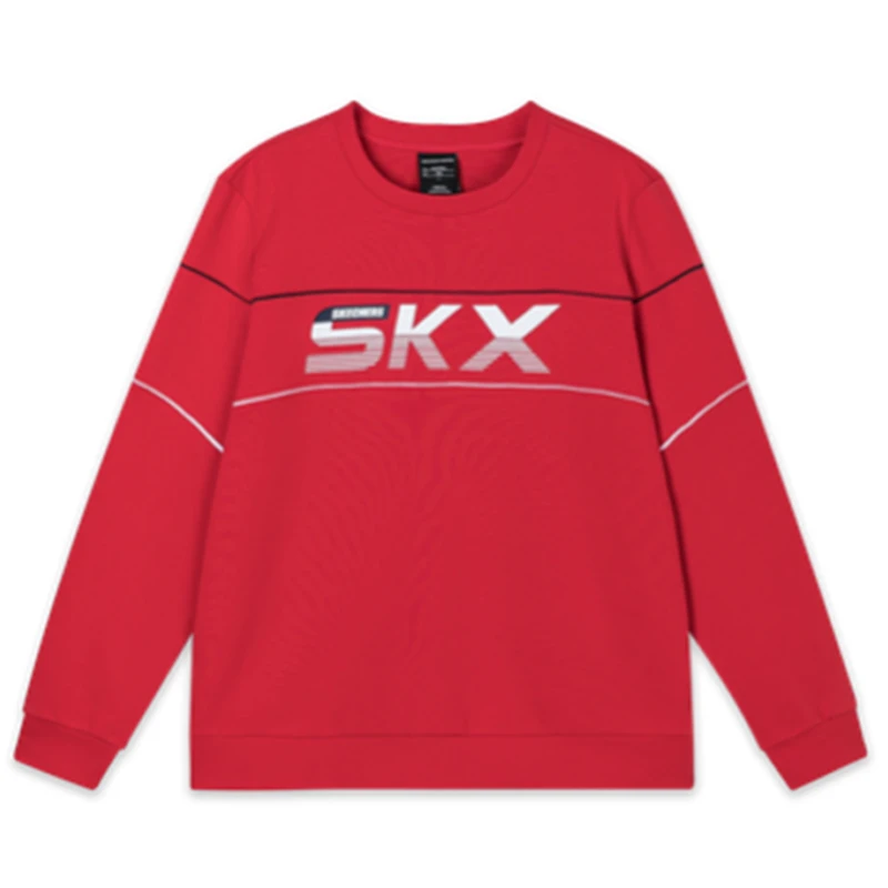 Skechers斯凯奇威神V同款男子字母LOGO运动休闲套头卫衣L120M059