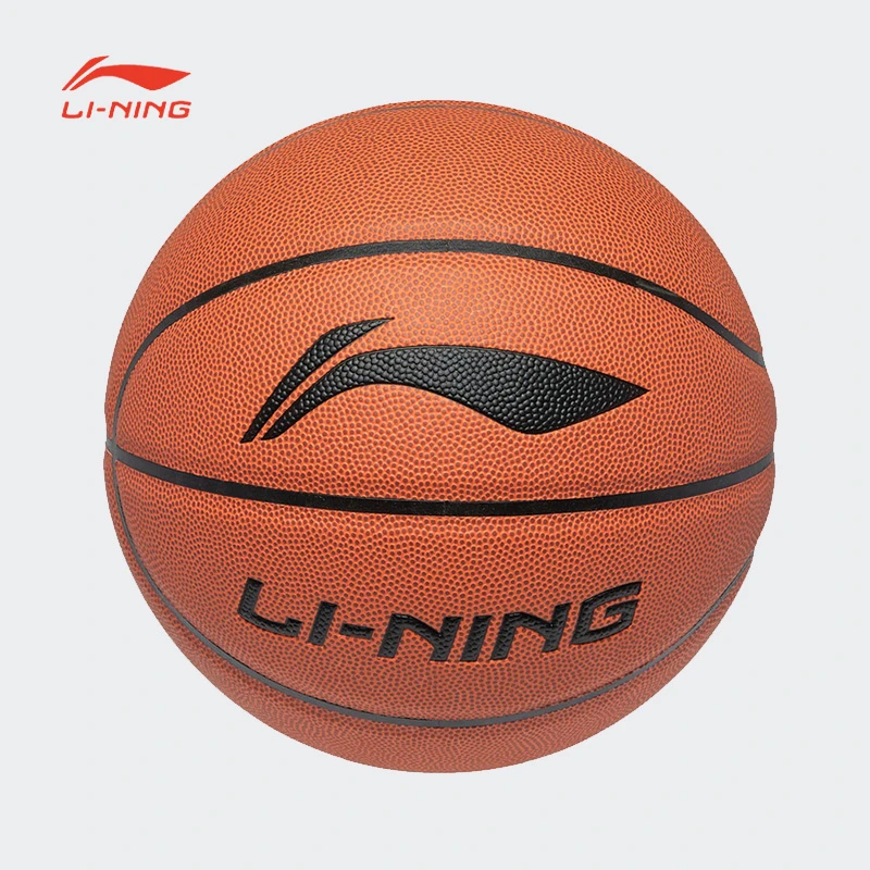李宁篮球成人篮球系列耐磨比赛用球7号通用贴皮篮球ABQT011-1B品