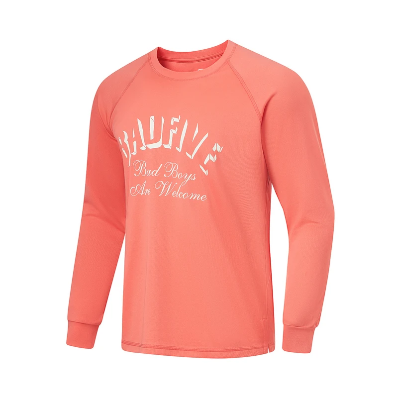 李宁篮球男子长袖T恤秋圆领宽松休闲上衣运动服ATLT107-B品