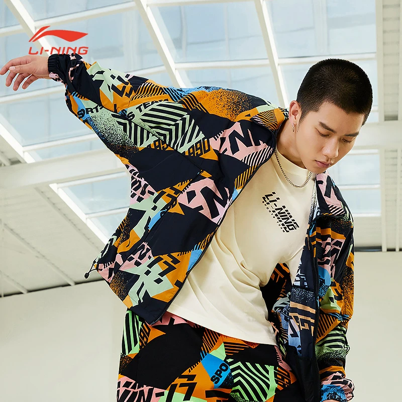 李宁男款夏季运动时尚休闲潮流中国李宁系列舒适宽松夹克AJDS095-