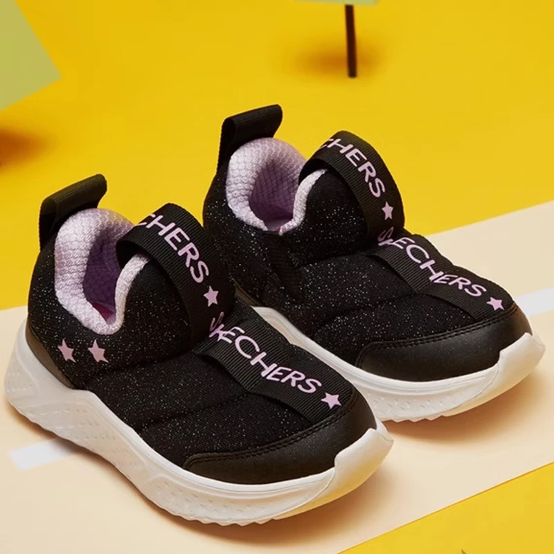 skechers斯凯奇女童小童一脚蹬休闲运动鞋舒适宝宝学步鞋82125N
