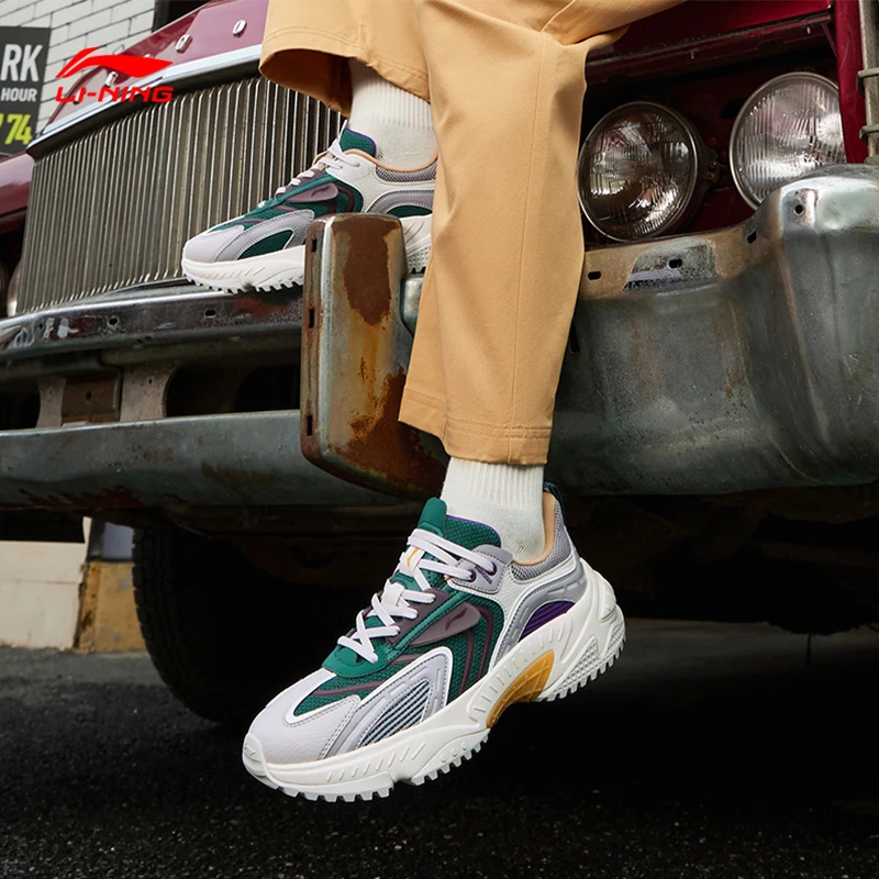 李宁星迹云减震休闲鞋男子轻弹舒适时尚运动鞋老爹鞋AGCS263