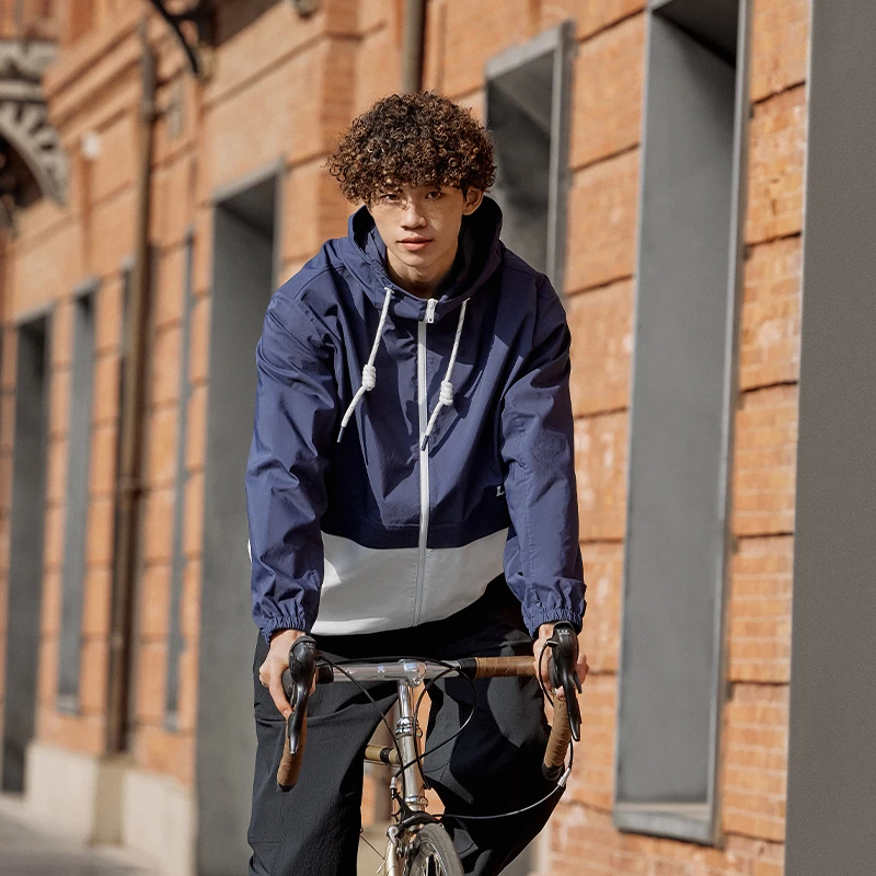 李宁男子春季运动生活系列时尚百搭宽松休闲运动风衣AFDU697-B品