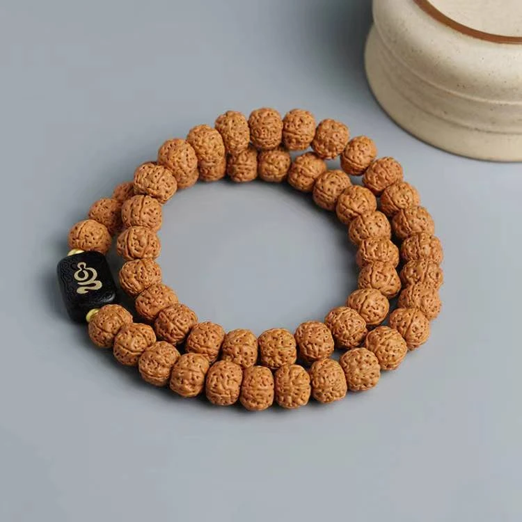 尼泊尔六瓣双圈小金刚无相款手串手持精选高密精品龙纹