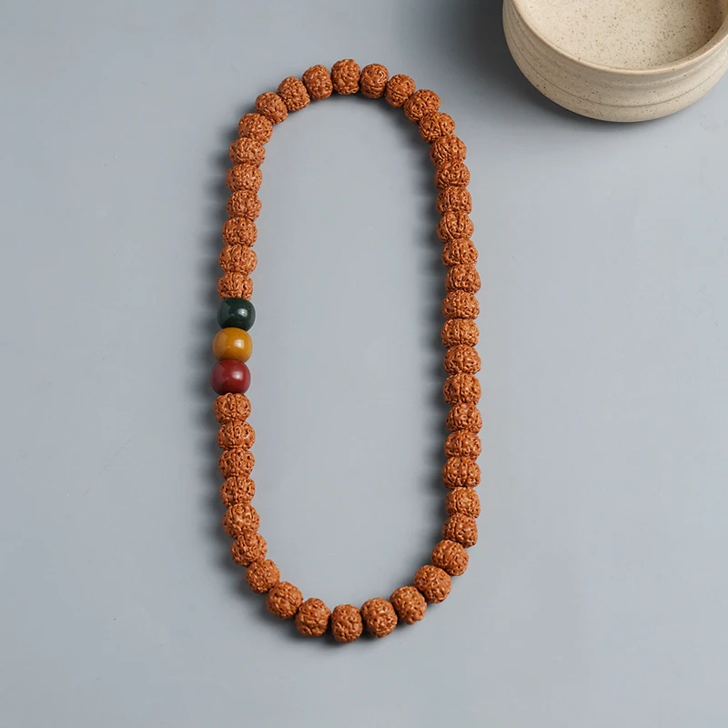 五瓣金刚菩提子双圈手串手链男女精选精品龙纹手持双圈款高密