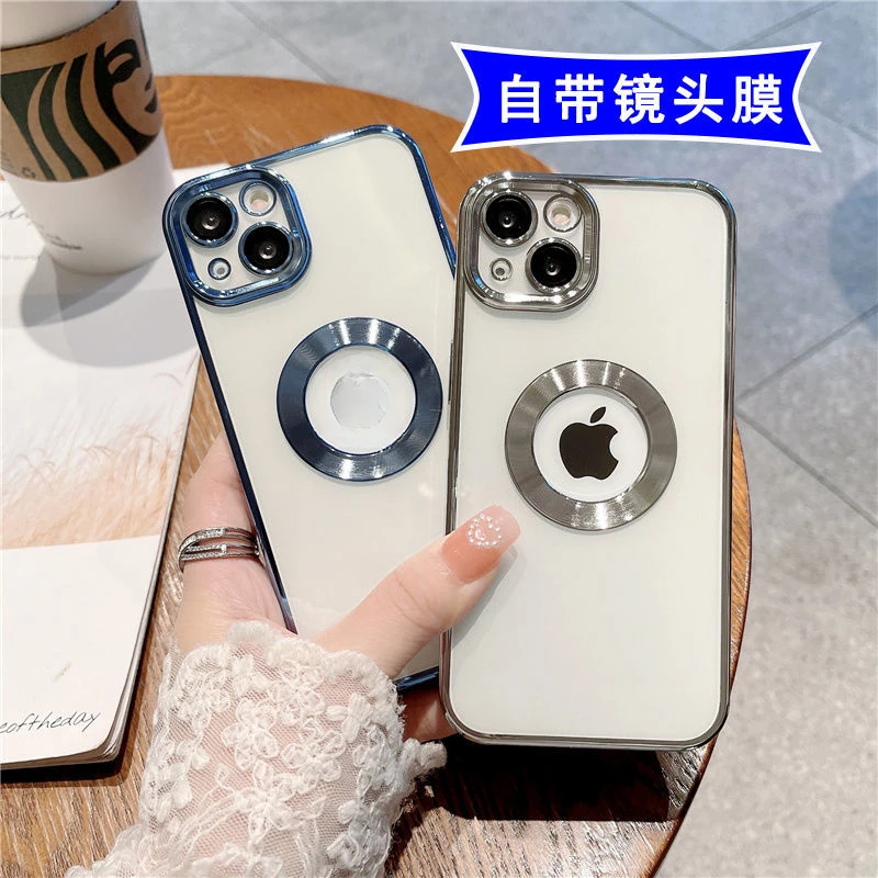 苹果13手机壳自带镜头膜透明iPhone14Promax漏标11软壳Xs保护套8P