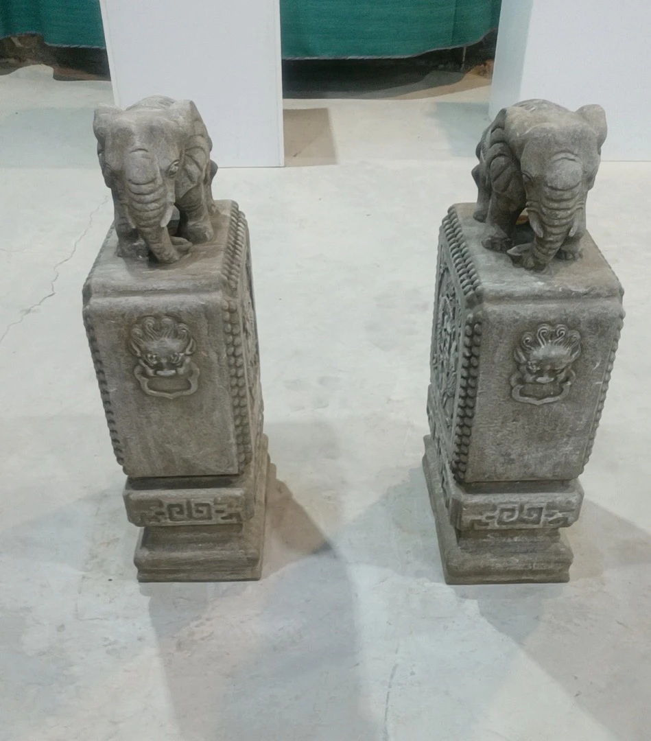 青石材质 大象门鼓 不包邮 不卸车