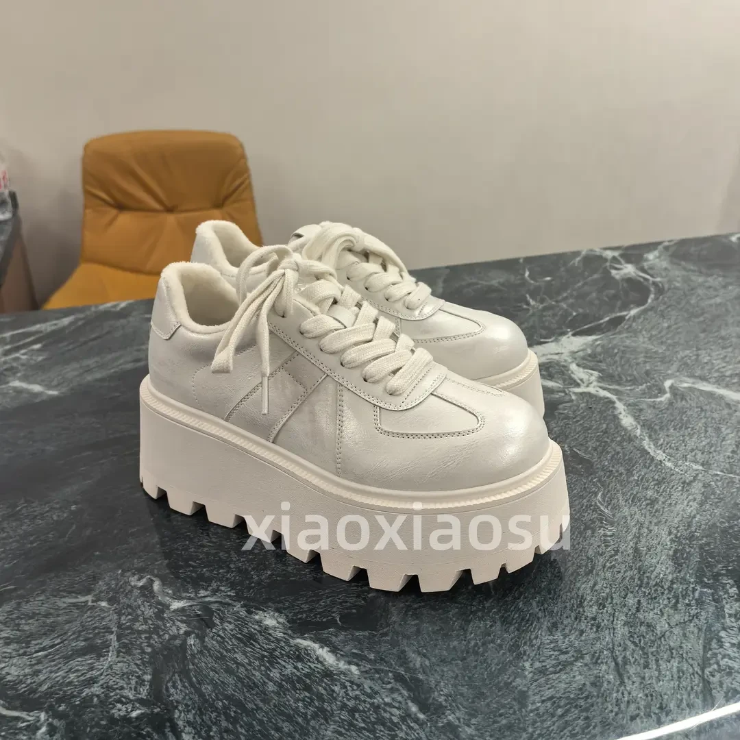 糖糖【沙尘暴2.0】德训网红ins潮休闲透气平底低帮板鞋女百搭白色