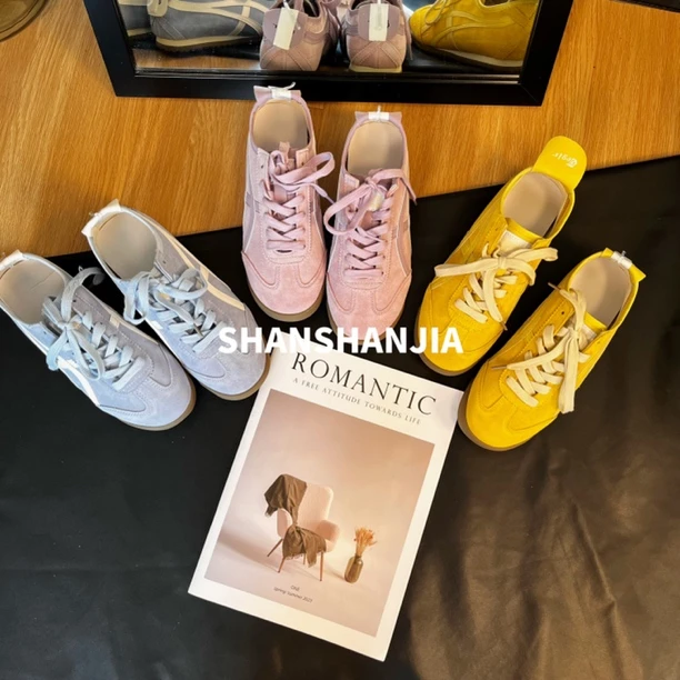 【珊珊家】韩版糖果色板鞋经典百搭透气舒适低帮休闲鞋阿甘鞋德训鞋