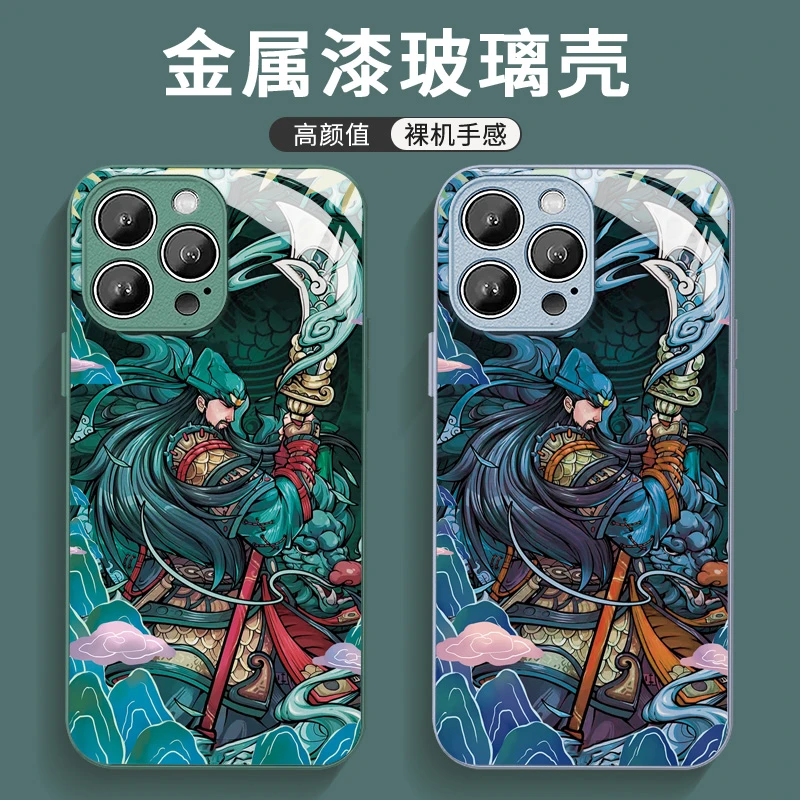 适用于苹果/华为/小米/oppo/vivo潮牌高级关羽个性爆款国风手机壳