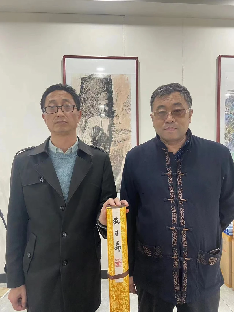 李笔峰李子伟绘画书法合创《牧牛图》10米长卷