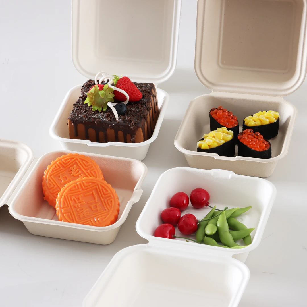 一次性纸浆蛋仔提拉米苏环保蛋糕甜品家用野餐水果切盒烧烤创意盒