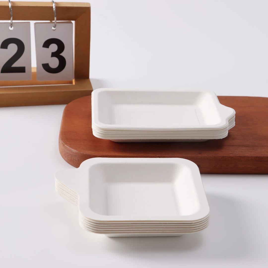 一次性盘子纸盘蛋糕盘生日餐盘纸浆盘餐具托盘碟烧烤纸碟正方形