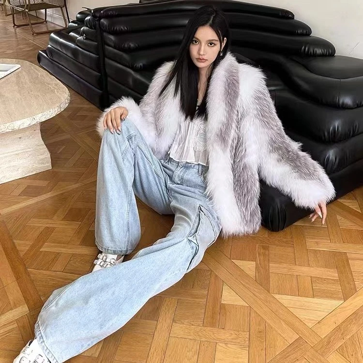 FLAME QUEEN/火焰皇后冰山美人 芬兰进口十字狐密车皮草外套女冬