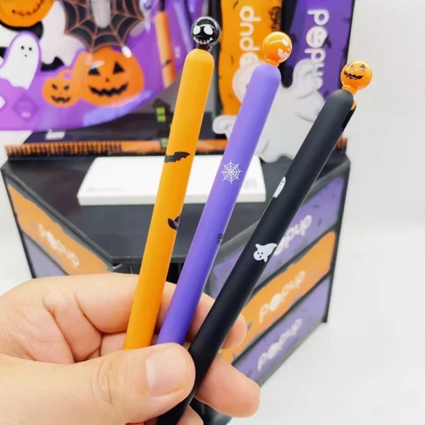 【发2盒】KACO灵悦奇趣捣蛋3支装按动式笑脸表情包0.5黑色中性笔