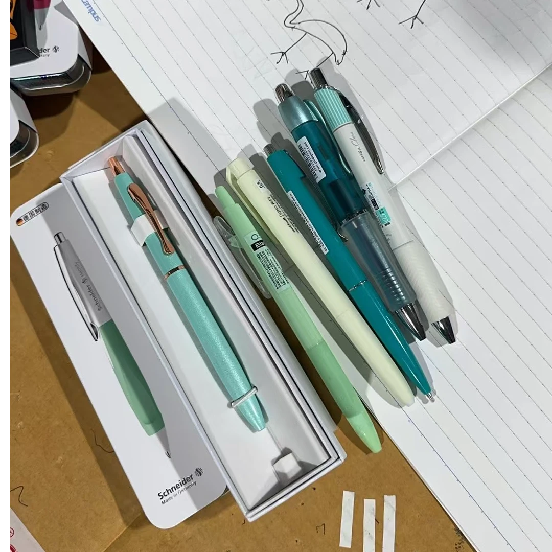 【高端绿色笔杆组合套装黑色中性笔7支】-10.25