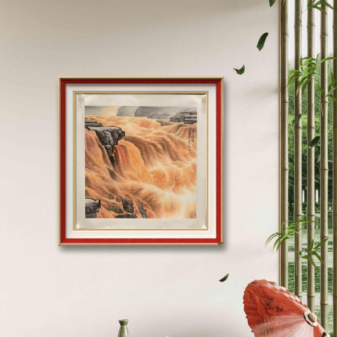 主播推荐名家书画  赵春雨作品《壶口圣境》 四平尺