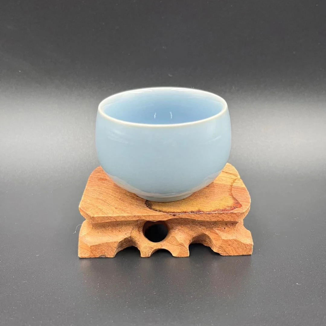 原产地汝瓷天蓝釉品茗杯
