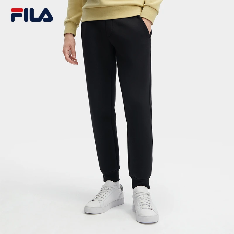 Fila/斐乐【莱赛尔空气层】冬季运动裤针织男士束脚长裤F11M342605F