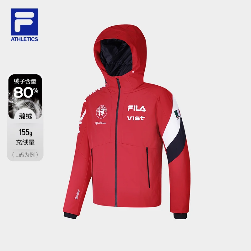 Fila/斐乐男子五方联名防水滑雪羽绒服白鹅绒保暖外套A11M346918F