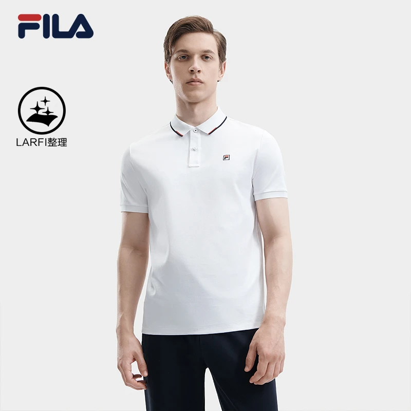 Fila/斐乐男装【LARFI工艺亲肤舒适】针织运动短polo衫 F51M523122A