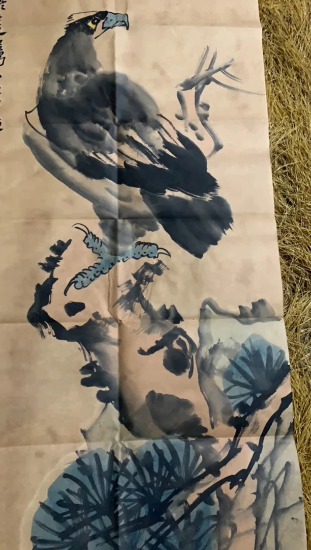 【闪购商品】画芯 卢吴出口李老松鹰 工艺画