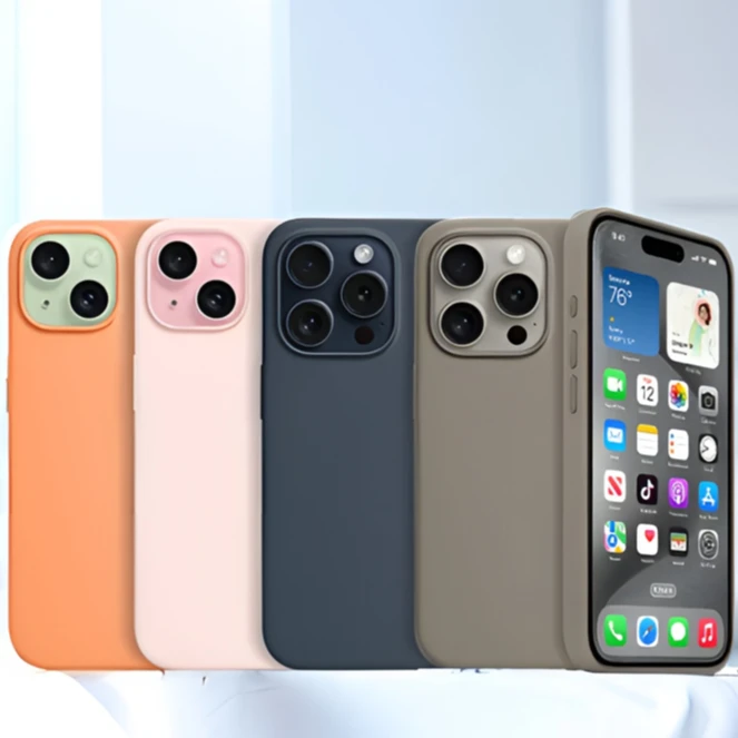苹果13磁吸无线14plus官方同款iPhone15ProMax防摔液态硅胶手机壳