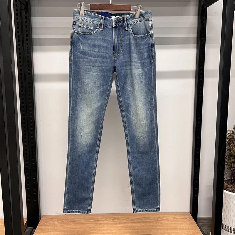 （9.22）V-25-29  潮牌情侣款深蓝色牛仔裤  94281