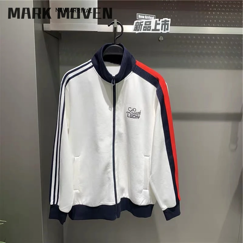 『娜娜』MARK MOVEN男女同款织带刺绣开衫夹克外套 10107