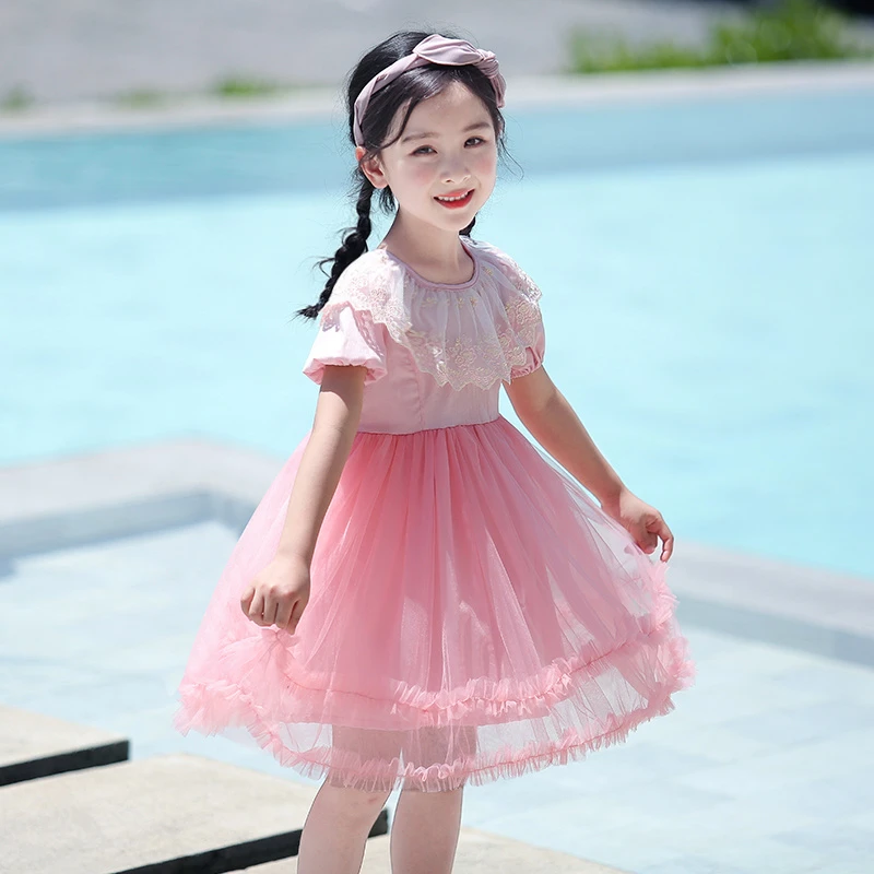 女童连衣裙2024新款夏装小女孩裙子洋气儿童装蓬蓬纱裙夏季公主裙
