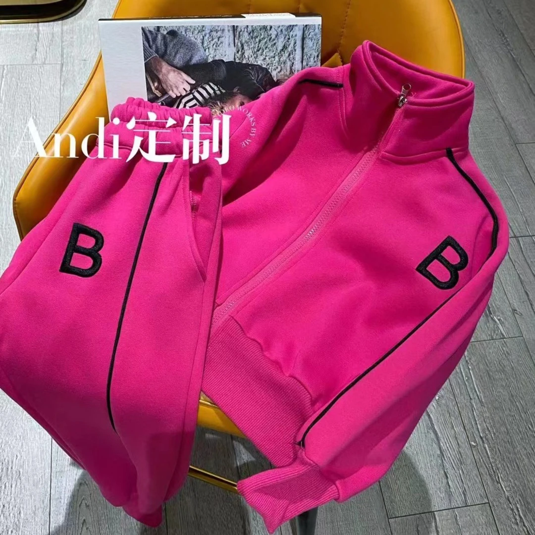 〖ANDI〗订制秋冬款纯色加绒B字母套装642