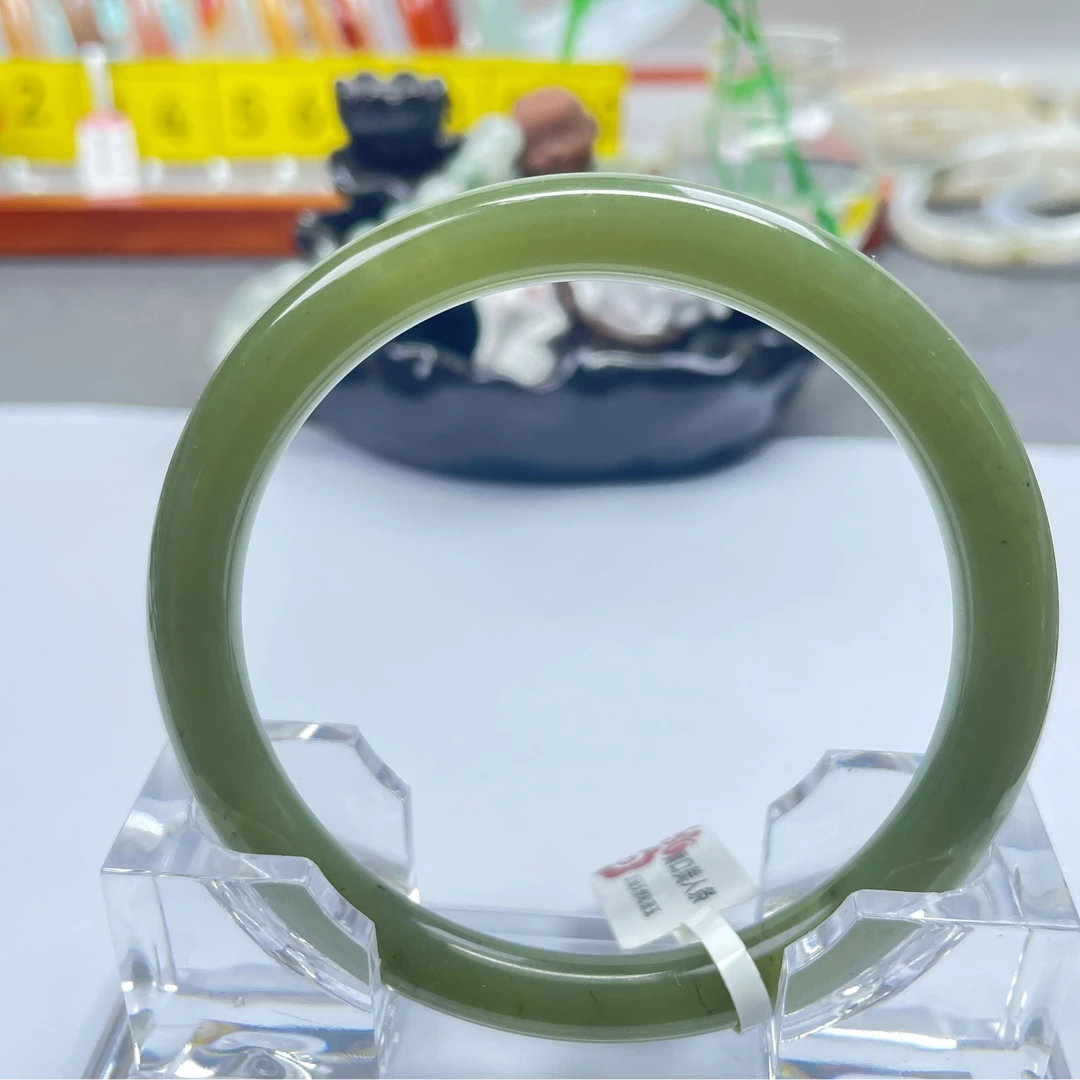 和田玉若羌青黄口美人条飘牛油果手镯百搭款多样性发货拍一发一