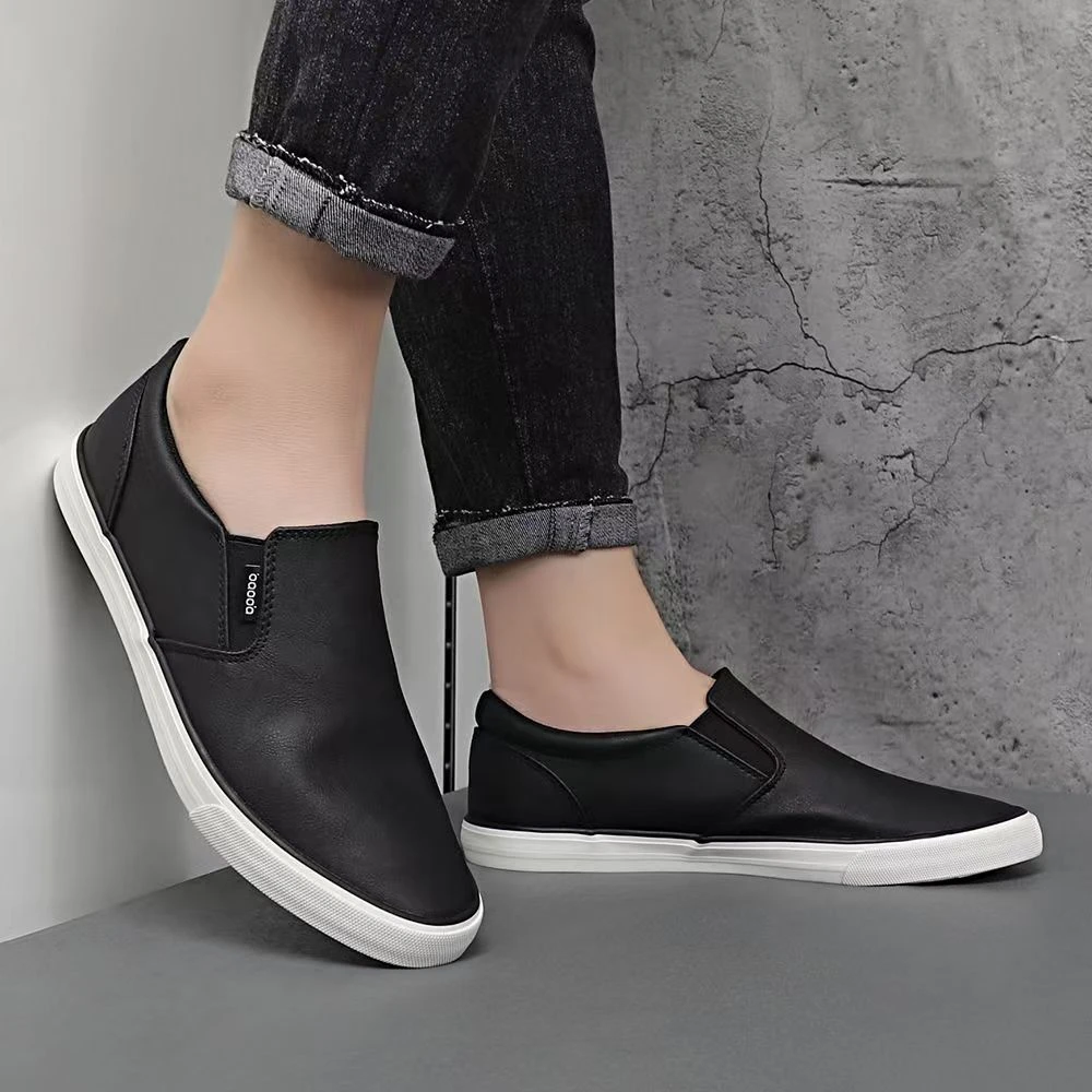 秋季男鞋简约百搭休闲鞋轻便舒适鞋乐福鞋男一脚蹬懒人鞋男士时尚