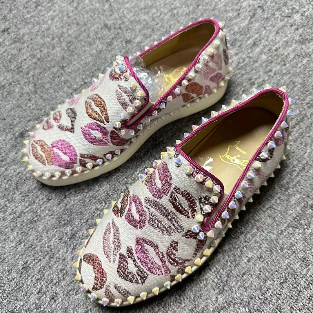 Christian Louboutin/克里斯提·鲁布托诺曼折扣灰粉板鞋35.5 1486